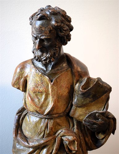 "Saint Peter" Bronze and terracotta sculpture